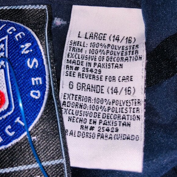 NFL New England Patriots Boys Size L Jacket Navy Blue Windbreaker - Picture 7 of 9